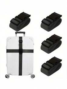1/2 Pieces Of Minimalist, Stylish And Multi-Functional Adjustable Colorful Security Straps For Luggage. These Are Straight-Shaped And Vibrant Luggage Straps, Lock-Free Luggage Binding Straps Suitable For Outdoor Use.
