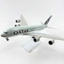7.87" Large Diecast Airbus A380 Model Kit With Stand, Collectible Giant Airliner Display, Aviation Enthusiast Gift - Alloy, 1/160 Scale, Aircraft Model