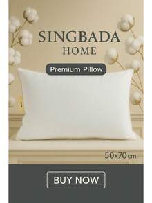 100% Micro Polyester Throw Pillow – 50*70cm – 500g – Made In Turkey – Ultra Soft & Durable - White - View 2
