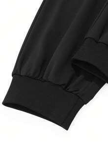 1XL-5XL Pantalon décontracté pour hommes printemps/automne, grande taille, coupe ample, convient pour la course, l'escalade et le port décontracté quotidien - Noir - Voir 8