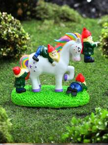 1 Unicorn Garden Statue, Fun Outdoor Lawn And Yard Figurine, Housewarming Sculpture Decoration, Halloween Christmas Outdoor Decoration, Christmas Gift