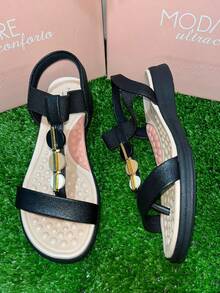Modare Ultraconforto Women's Sandals In Napa Elastic Ref: 7174.109 Beach - 黑色 - 查看 2