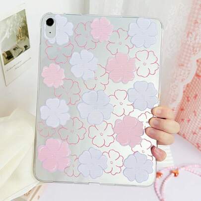 透明柔软 TPU 花卉卡通彩绘轻质超薄保护壳，简约/趣味/可爱/小众/个性化/创意，适用于 Mini 1/2/3/4/5/6/7、Air/Air2/9.7/10.2/10.5/Air4/Air5/10.9、Pro 11 英寸/第 10 代/Air 11 英寸（M3）2025/（A16）11 英寸第 11 代 2025、A7/A8