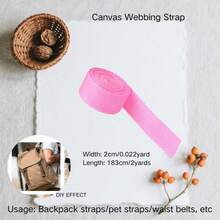 1pc 2yards Webbing Strap Canvas Polyester Ribbon For Knapsack Strapping Bags Crafts DIY For Christmas Decoration