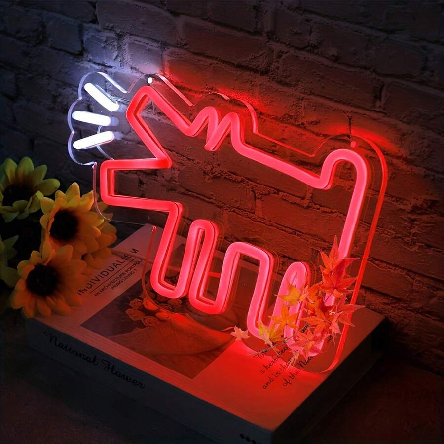 Charming Barking Puppy LED Neon Sign - Perfect ForLive Streaming Room, Room Decor ,Bedroom Decor,Halloween,Christmas Decorations,Fairy Lights,Wedding,Wall Decor,Christmas Decoration,Lamps For Bedroom,Christmas Decorations Home,Monster Energy,Gaming Gifts,Wedding Decorations,Music,Home Decor Living Room,Christmas Gifts,Halloween Halloween Costume Halloween Decorations Bar Neon Sign Bar Accessories