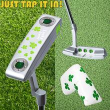 1pc Silvery Lucky Clover Golf Putter, Golf Club Head Widened By 32 33 34 35 36 Inches, Hooded Golf Club - Increases Ball Speed, Easy To Hit With Aiming Line - Silver - View 8
