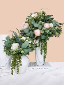 MEHELANY 50 片混合绿桉树叶茎，假植物房间装饰，散装人造桉树叶，喷雾仿椭圆形桉树叶，带白色种子茎，适合春夏季节，DIY 花环，婚礼花束装饰，婚礼布置，伴娘手花装饰，绿叶装饰