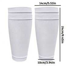 1 Pair Adult Soccer Leg Sleeves - Breathable Double-Layer Compression With Pockets, Professional Training Outdoor Soccer Shin Guards, Fixable Sock Covers, Mesh Fabric Sweat-Wicking Inserts, Soft Elastic Sports Knee Pads, Suitable For Soccer Training And Daily Wear, Breathable, Fashionable Design, Enhance Sports Performance, Comfortable Fit, Ideal For Soccer Accessories, Sports Gear, Match Supplies, Training Equipment, Soccer Gear, Athlete Gifts, Men's Gifts