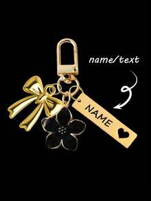 1pc Customized Metal Sakura Flower Keychain, Lightweight And Graceful Sakura Design With Tag Accessory, Suitable For Bag, Car Keys, Couple & Holiday Gifts,Delicate Romance,Warm Ambience, Autumn Home Refresh, Home Harmony,Chic Design - Multicolor - View 8