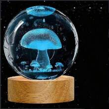 1 件装太阳系水晶球灯由水晶制成 6 厘米 3D 星系球 LED 夜灯太阳系太空主题水晶太阳系水晶夜灯适用于室内装饰照明最佳礼物