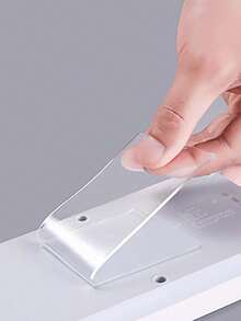 1/2/4pcs 2cm X 3000cm Washable Reusable Double-Sided Nano Thick Transparent High Viscosity Wall Tape - Transparent - View 5