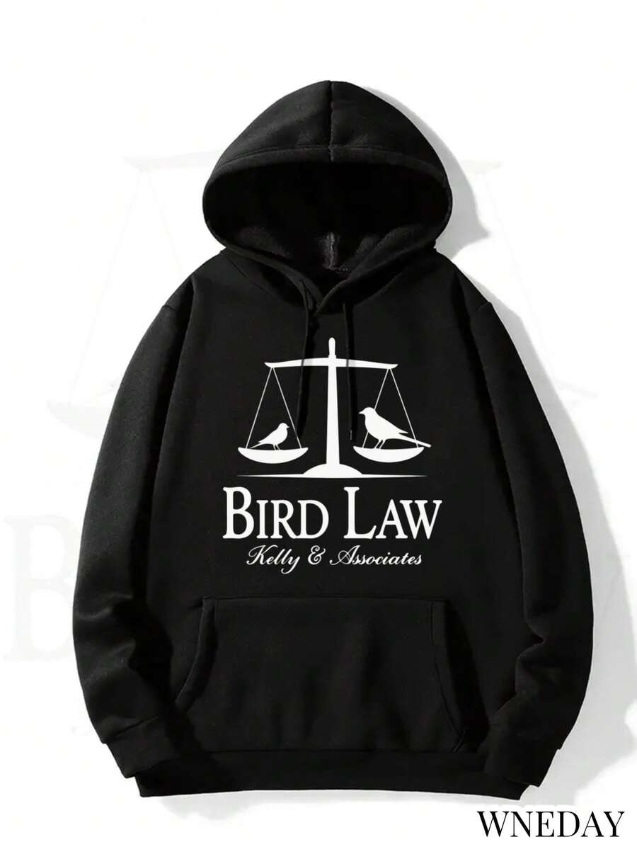 Bird Law Sweater, Gift For Lawyer Graphic Sweatshirt, Funny Sweatshirt, Bird Law, Men's Sweatshirt, Women's Sweatshirt - 黑色 - 查看 1