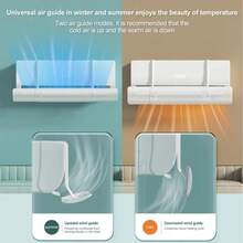 1pc Adjustable Air Conditioner Airflow Baffle,(PET) Can Adjust The Transparent Air Outlet Baffle, Can Adjust The Air Outlet Hood, Anti-Direct Air Conditioning Air Baffle, Can Be Adjusted Left And Right Up And Down Positions