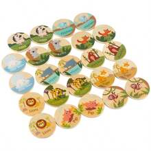 Memory Game Dinosaur Matching Toy Preschool Toddlers Matching Board Game For Kids Early Learning Development Wooden Games For Travel Birthday Easter Valentine's Day Thanksgiving Christmas Gift - Multicolor - View 11