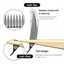 MASSCAKU 1pc Natural Looking False Eyelash, Suitable For Daily Makeup, Can Be Given As A Gift To Girlfriend - Black - View 4