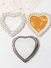 Beautizon Nailartlab 1Pc Multifunctional Heart-Shaped Nail Art Palette Holder With Diamonds, Light Luxury Nail Art Display Accessories, Nail Art DIY Color Palette Supplies, For Nail Salon Display/Painting Color Palette Tools