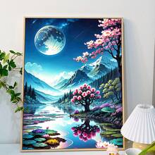 16x20英寸成人数码油画套装 - 简易丙烯颜料套装，含画笔和颜料，是家居装饰和生日、父亲节、圣诞节、母亲节礼物的完美之选。