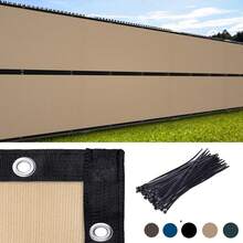 4' 5' 6' 8' Privacy Fence Screen Windscreen Garden Fabric Mesh Shade Panel Cover - màu nâu - Xem 2
