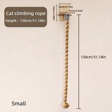 Wooden Wall-Mounted Claw Sharpening Device, Climbing Frame, Reinforced Cat Climbing Frame With Thick Sisal Rope, Cat Jumping Platform, Durable And Chew-Resistant Cat Toys - Lớn-1,5m - Xem 7