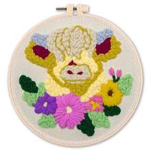 Kits de iniciación de bordado con aguja de punzón Diy, Kit de costura con patrón de animales, pintura de hilo fácil y divertida, juego de costura DIY para principiantes QKM3 - CCX-697-2020 - Ver 13