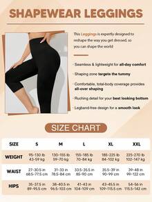 Women's Tummy Control Body Shaper High Waisted Butt Lifting Panties Thigh Slimmer Capri - Black - View 5