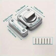 Non-Punching Bolt Door Buckle, Indoor Sliding Door Lock Hardware, Exposed Small Bolt For Home Decoration, Home Decor Hardware | Sleek Metallic Finish | Visible Bolt Lock