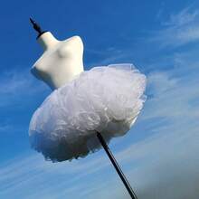 四层薄纱衬裙，短款泡泡裙内衬，适用于婚礼、舞会、万圣节、圣诞节服装，营造蓬松效果 - 多色 - 查看 2