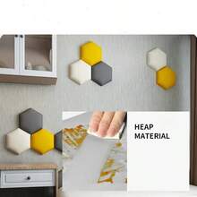 1 pieza 25cmx14.4cm Cabecero hexagonal de paquete suave Tatami Pared circundante Pegatina autoadhesiva Fondo de pared Dormitorio Sala de estar Decoración nórdica