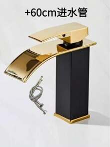 1pc Nordic Frosted Stainless Steel Waterfall Faucet, With Hot And Cold Water, Suitable For Countertop Basin, Wash Basin, Bathroom Vanity, Single-Hole. It Is Also Applicable To RVs. This Unique Waterfall Faucet Is An Ideal Gift For Halloween And Christmas.