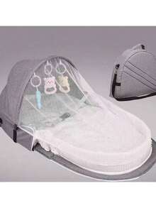 Portable Outdoor Travel Crib, Foldable Compressed Baby Bed, Infant Isolation Bassinet For Newborn Babies - Multicolor - View 9