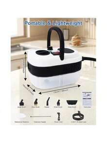 Akane 1500W High Power Steam Cleaner, Portable Handheld Steam Cleaner With Adjustable Temperature & Pressure, Quick Heating, 6 Brush Heads - Large Water Tank, Suitable For Kitchen, Bathroom, Furniture And Car - EU C Type Plug(220-240V) - View 5