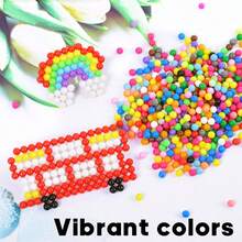 10 Colors 1000pcs Standard Accessory Pack / 15 Colors 1500pcs Deluxe Accessory Pack, Magic Water Beads Puzzle Toys For Boys Girls DIY Peg Beads Creative Fun Craft Kids Children Birthday Gift