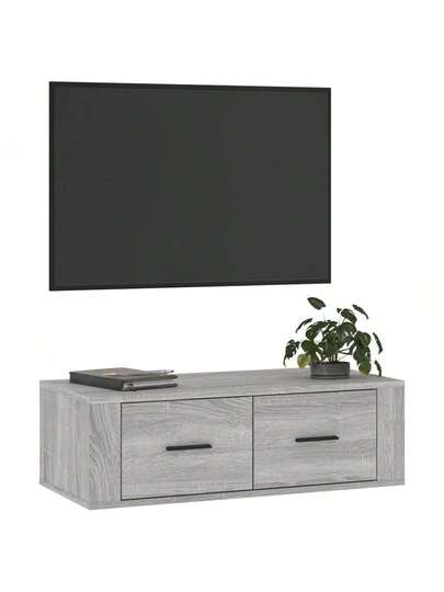 VidaXL TV Wand Unit 80x36x25 Cm Processed Wood Grijs Sonoma Oak view 5