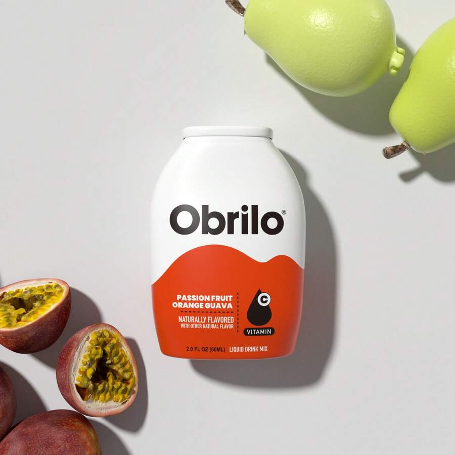 Obrilo Water Enhancer Liquid Flavoring Drops - ZERO Sugar/Calorie, Dye Free, Naturally Flavored Drink Syrup - 百香果番石榴 - 查看 1