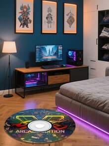 1 covor personalizat cu CD-uri de jocuri - personalizați cu jocul dvs. preferat, fabricat din cașmir artificial, moale și confortabil, perfect pentru jucători, decor unic pentru casă, ideal pentru camera de jocuri, camera de zi, dormitor