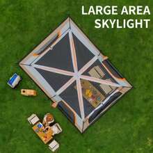 2-Room 1-Living Room Outdoor Tent, Durable Polyester & Iron Frame, Zippered Closure, Suitable For Camping, Hiking, Backyard, Mixed Color - Portable Family Camping Shelter, Suitable For Camping, Hiking Gear, Natural Environment, Sturdy Structure, Adventure Enthusiasts, Camping Equipment, Spacious Design, Weather-Resistant Material, Adventure Travelers