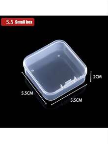 10/1 pièce Boîte carrée en plastique transparent, boîte de rangement pour perles, boucles d'oreilles, bouchons d'oreilles, boutons et plus