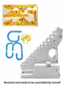 1Set Cute Duckling Shaped Stair Climbing And Gliding Track Toy With Music And Lighting, Ideal Birthday Gift For Children - Multicolor - View 4