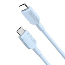 anker 100W USB-C To USB-C Data Cable, Braided Fast Charging Cable, PD Fast Charging, Compatible With MacBook Pro/Air, IPad Pro, Galaxy, Pixel, Switch, Chargers, Laptops - Blue - View 2