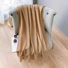 1pc Desert Egypt Dubai Beach Travel Photo Imitation Cotton Linen Scarf Women Beach Silk Scarf Sun Protection Headscarf Shawl - 暖白 - 查看 9