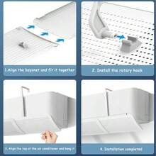 1pc Adjustable Air Conditioner Airflow Baffle,(PET) Can Adjust The Transparent Air Outlet Baffle, Can Adjust The Air Outlet Hood, Anti-Direct Air Conditioning Air Baffle, Can Be Adjusted Left And Right Up And Down Positions