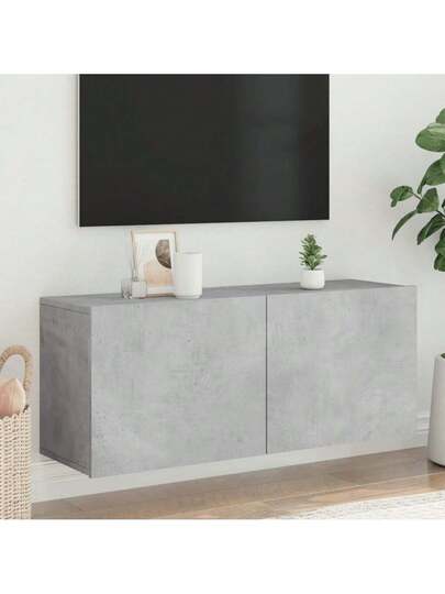 VidaXL Wand Mounted TV Cabinet 100x30x41 Cm Concrete Grijs