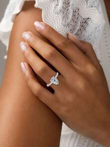 925 Sterling Silver 3CT Pear Shaped Cubic Zirconia Promise Halo Engagement Promise Eternity Ring For Women Engagement Wedding Gift