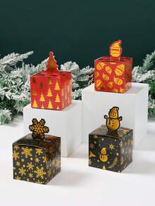 12pcs Christmas Mini Gift Box, Gold Snowflake Elk Style Gift Packaging Box For Christmas Party Supplies, Christmas Party Decorations 2025, Merry Christmas Party Candy Box, New Year Christmas Party Gift Packaging Supplies, Christmas Table Decor, Christmas Decor, Christmas Decorations For Home, Xmas Gifts, Christmas Gifts Party Favors, 2026 New Year Decor