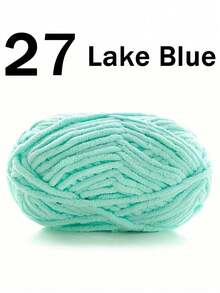 1/2 件天鹅绒柔软纱线，50 克/件，60 米/件，手工 DIY 针织中粗纱冰棒纱，粗涤纶柔软针织纱，适用于 DIY 工艺品，适用于针织和钩编围巾、帽子、鞋子、包包、靠垫、玩偶、毛毯、拖鞋、手工艺钩针项目 - 彩色 - 查看 34