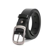 1pc Plus Size Women's Casual Waist Belt, Classic Silver Buckle Waistband Suitable For Daily Casual, College, Work Commute, Back To School Season, L To 3XL, Ideal Gift - E - 查看 4