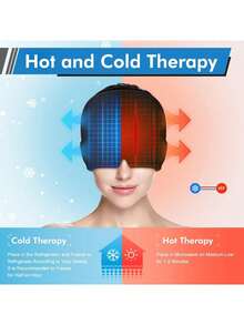 1pc Cool Gel Ice Bag Head Cap,Cooling Gel Ice Pack Cap, Hot And Cold Therapy Headgear, Cold And Hot Treatment Headgear, Relieves Migraine, Cold Compress Sleep Head Cover Eyeshade, Gel Ice Cap Head And Eye Physical Cooling Migraine Hat, Cooling For Migraine Cold And Hot Compress Headgear,For Outdoor,Sport,Travel,Kitchen,Bedroom,School,Office,And For Woman,Man,Children,Adult, Christmas, Halloween - Black - View 10