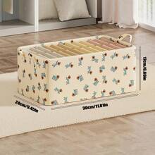 1pc Clothing Storage Box, Thickened Fabric Storage Basket, Clothes And Pants Storage Box, Dormitory Household Sundries Storage Basket, For Storing Baby Clothes And Dolls, Better Managing Space, Decorating Your Baby's Room