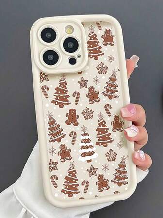 1pc Christmas Tree Transparent Anti-Shock Phone Case With Four Corners Protection Compatible With Iphone 17, Compatible With Iphone 17 Pro Max, All-Covered Soft Case Compatible With Iphone 16/17, 2025 Men/ Women Models