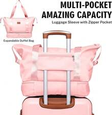 YSTYLE LONG VACATION 5-Piece Travel Luggage Set With ABS+PC Hard Shell Carry-On Suitcase, Spinner Wheels And YKK Zipper With TSA Lock - Pink - View 6